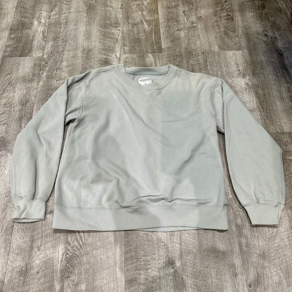 Abercrombie & Fitch Soft‎ A&F Crewneck Sweatshirt Sage Green Size M